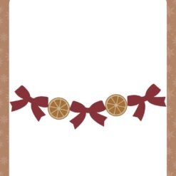 Baking Christmas Cheer Orange And Bow Garland Die Set