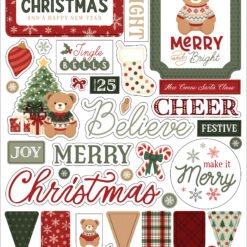 Have A Beary Christmas 6x13 Chipboard Words & Phrases