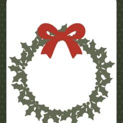 Have A Beary Christmas Wreath With Bow Die Set
