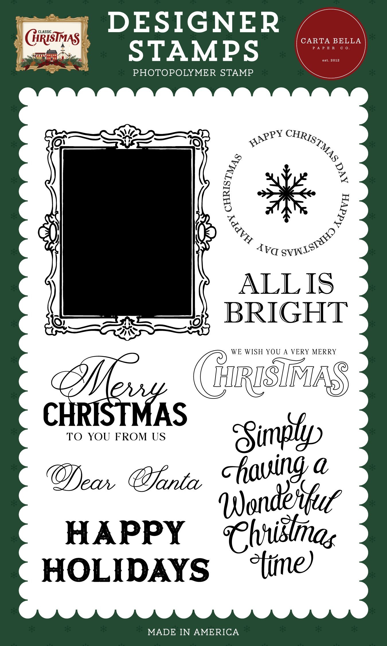 Classic Christmas Vintage Frame Stamp Set