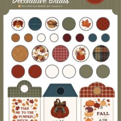 Here Comes Autumn Decorative Brads