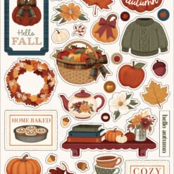 Here Comes Autumn 6x13 Chipboard Accents