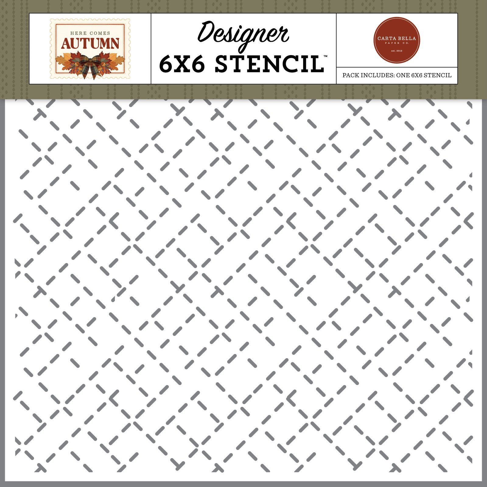 Here Comes Autumn Thankful Stitches Stencil