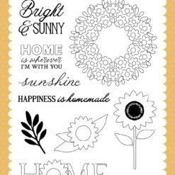 Home Sweet Home Floral Wreath Stamp Set