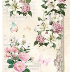 Medieval Flowers A4 Rice Paper Single Sheet
