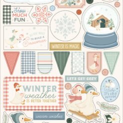 Silly Goose Winter 6x13 Chipboard Accents