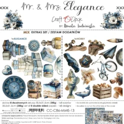 Craft O'Clock Mr & Mrs Elegance Extras Set 3 Mixed