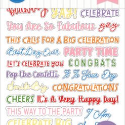 Essentials Celebration Phrases Sticker Book