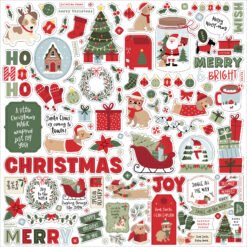 Here Comes Santa Paws Element Sticker