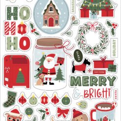 Here Comes Santa Paws 6x13 Chipboard Accents