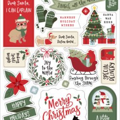 Here Comes Santa Paws 6x13 Chipboard Word & Phrases