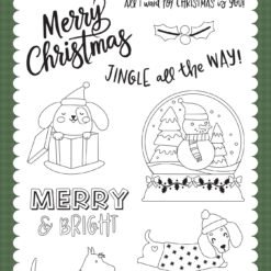 Here Comes Santa Paws Puppy Present Stamp Set