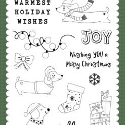 Here Comes Santa Paws Warmest Holiday Wishes Stamp Set