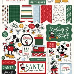 Mouse And Me Christmas 6x13 Chipboard Accents