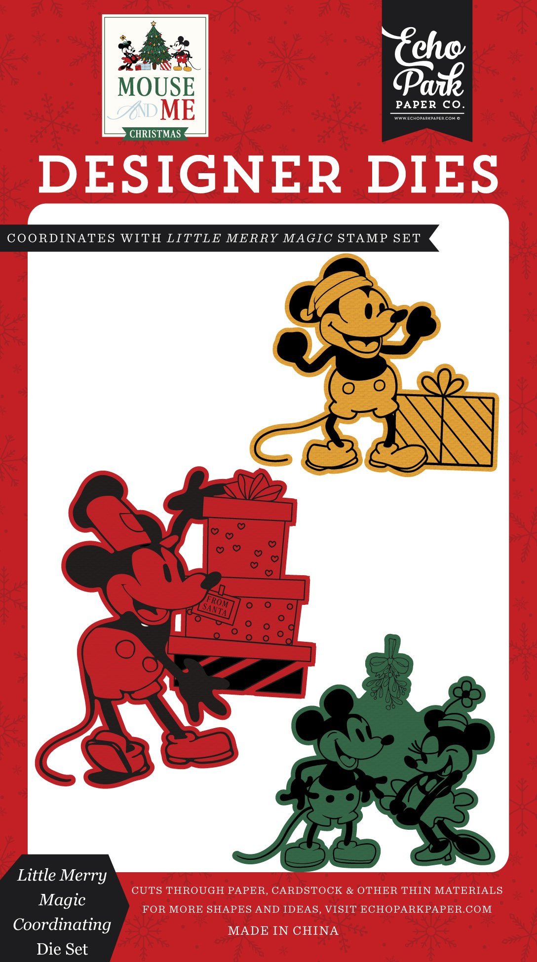 Mouse And Me Christmas Little Merry Magic Coordinating Die Set