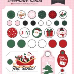 North Pole Christmas Decorative Brads