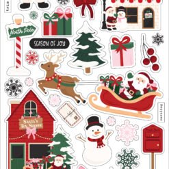 North Pole Christmas 6x13 Chipboard Accents