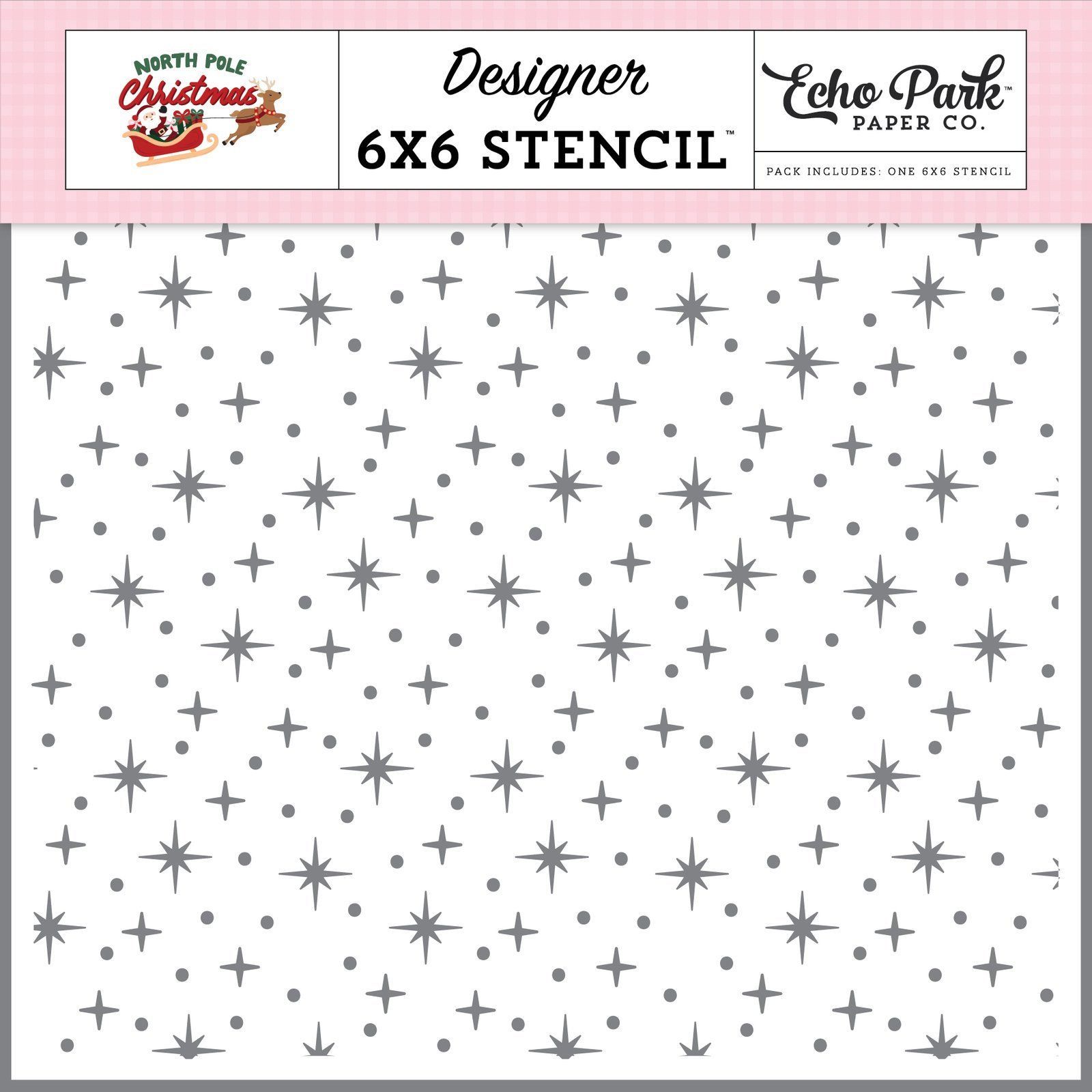 North Pole Christmas Christmas Glimmer Stencil