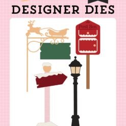 North Pole Christmas Winter Street Posts Die Set