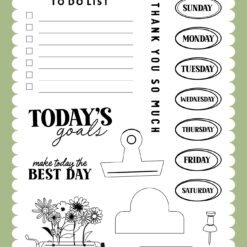 One Day At A Time To Do List Stamp Set