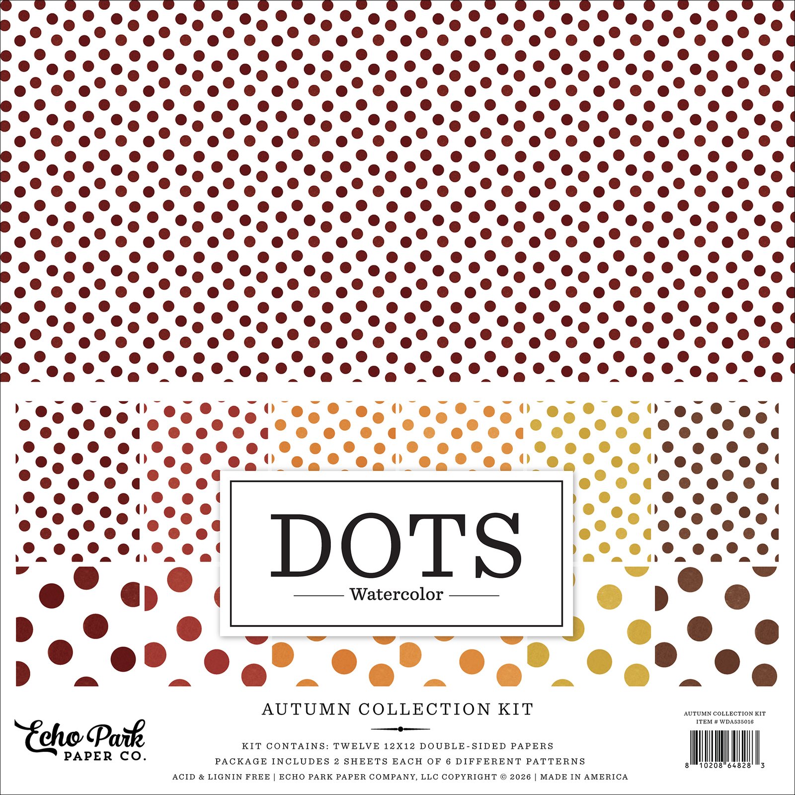 Watercolor PolkaDots Autumn Collection Kit