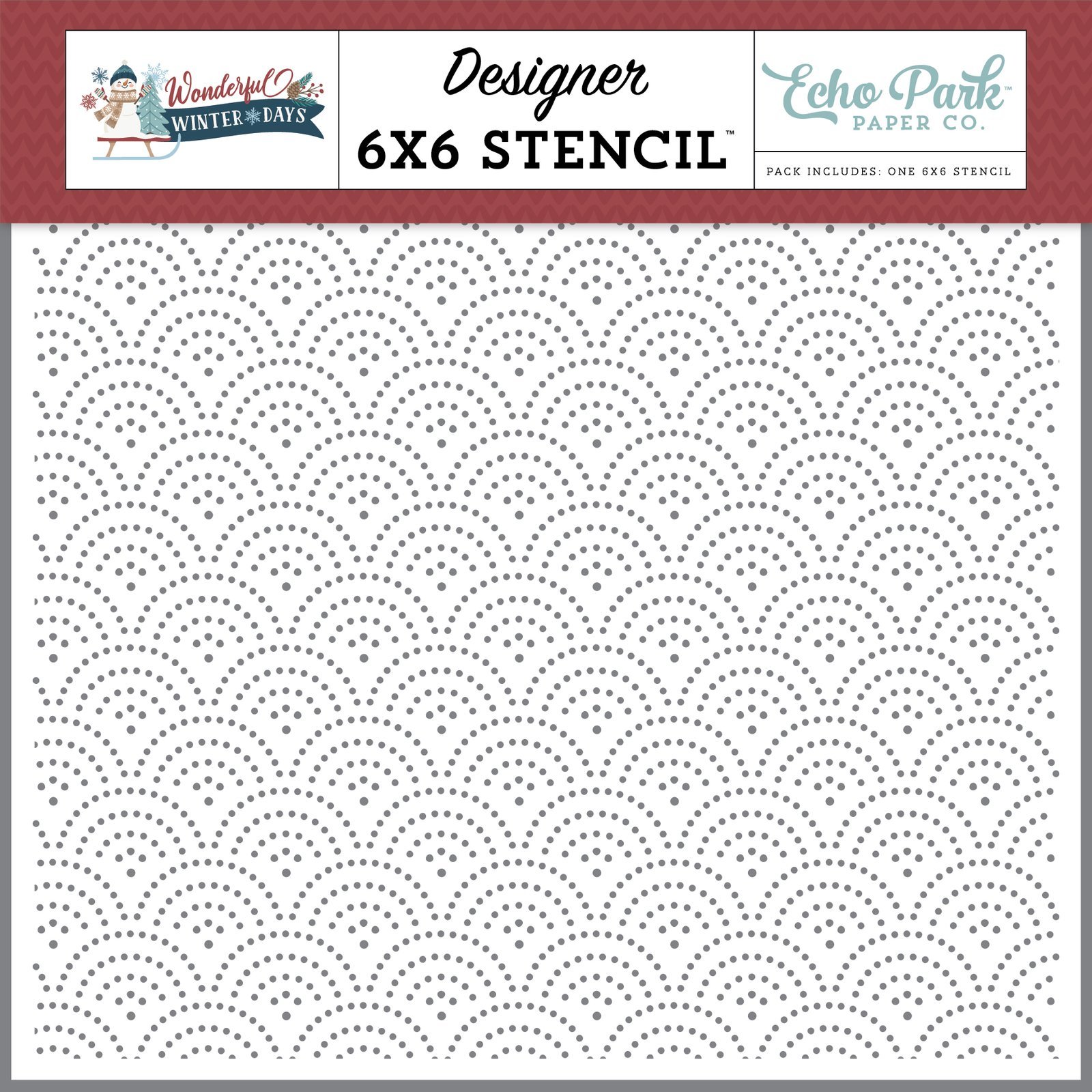 Wonderful Winter Days Dashing Deco Dots Stencil