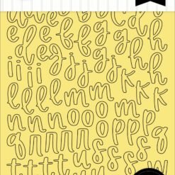 Essentials Yellow Alpha Sticker Book