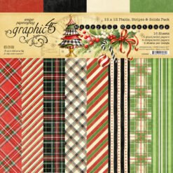 Graphic 45 Merry-ful Greetings 12x12 Plaids & Stripes Pack