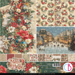 Merry & Bright Patterns Pad 12"x12" 8/Pkg