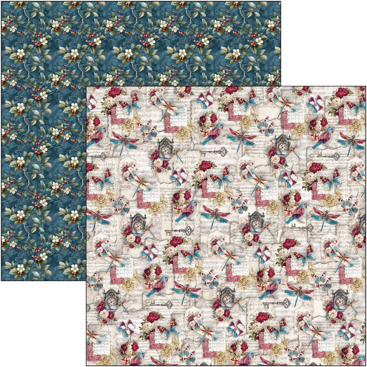 Bohemian Burgundy Paper Pad 12"x12" 12/Pkg - Image 6