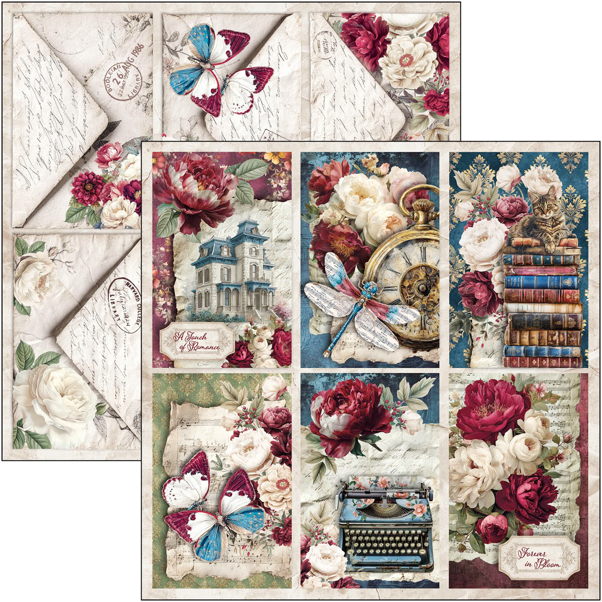 Bohemian Burgundy Paper Pad 12"x12" 12/Pkg - Image 7