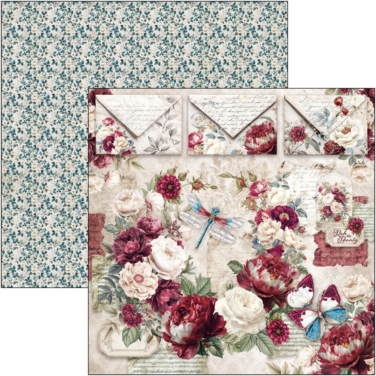 Bohemian Burgundy Paper Pad 12"x12" 12/Pkg - Image 8