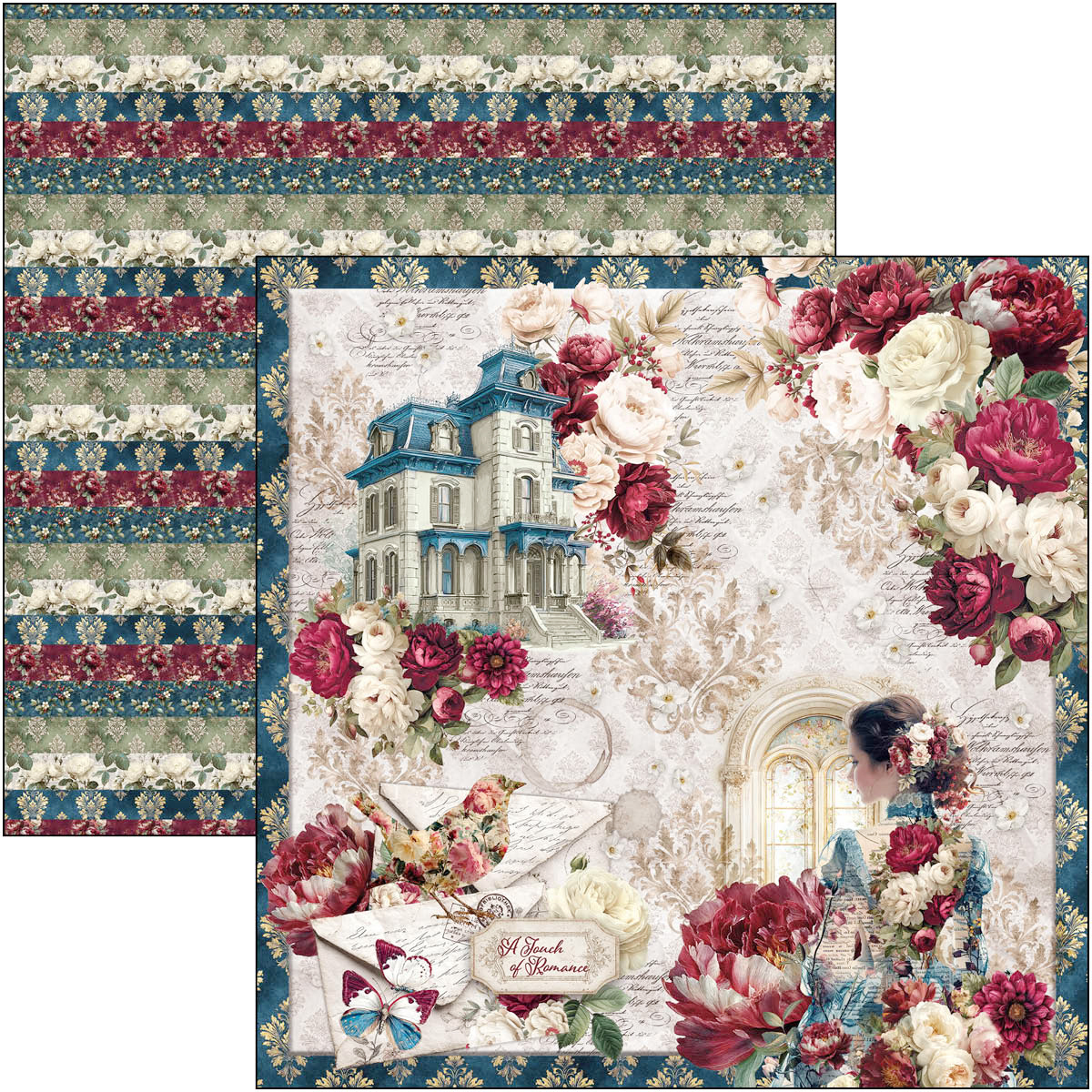 Bohemian Burgundy Paper Pad 12"x12" 12/Pkg - Image 11