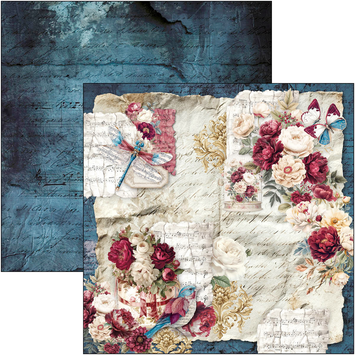 Bohemian Burgundy Paper Pad 12"x12" 12/Pkg - Image 13