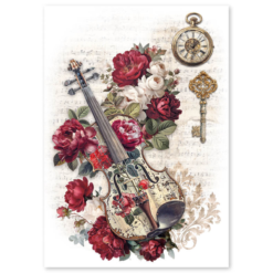 Alternative view of Bohemian Burgundy Rice Paper Set A4 MIXED 4/Pkg