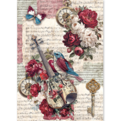 Alternative view of Bohemian Burgundy Rice Paper Set A5 MIXED 8/Pkg