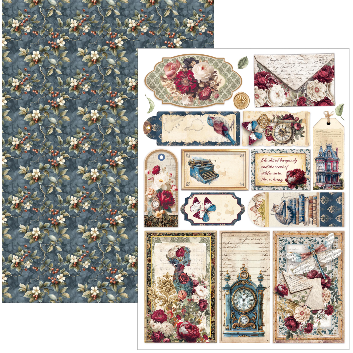 Bohemian Burgundy Creative Pad A4 9/Pkg - Image 6