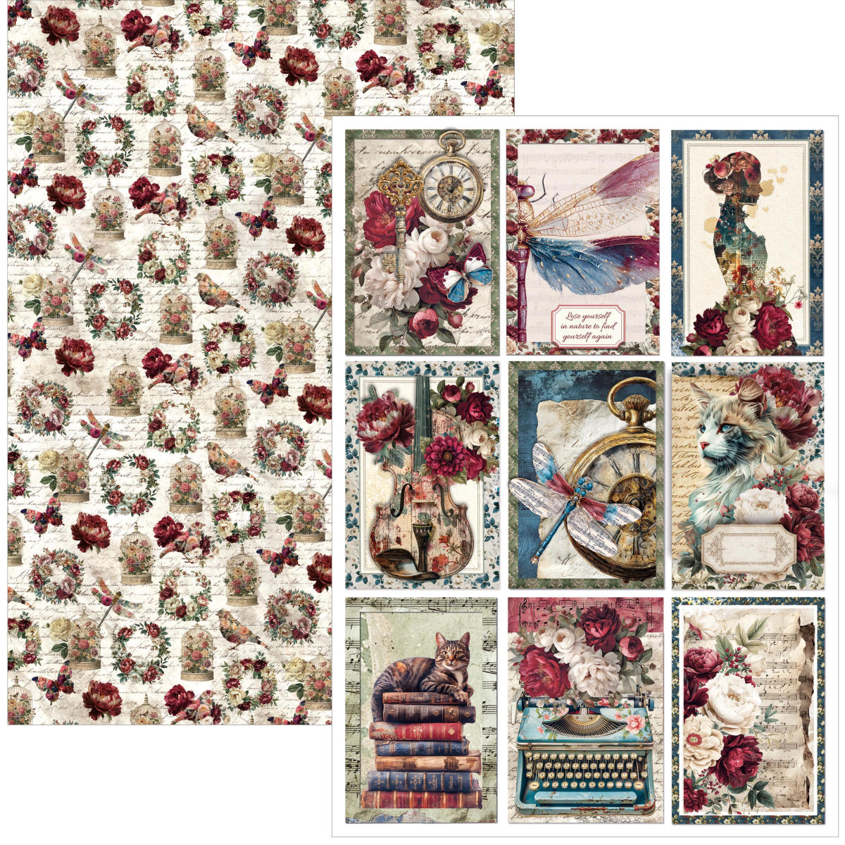 Bohemian Burgundy Creative Pad A4 9/Pkg - Image 9