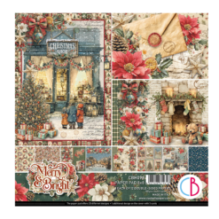 Merry & Bright Paper Pad 8"x8" 12/Pkg