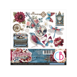 Bohemian Burgundy Fussy Cut Pad 6"x6" 24/Pkg