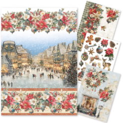 Merry & Bright Rice Paper Set A4 MIXED 4/Pkg