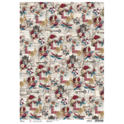 Poetic Pattern A3 Rice Paper 3/pk