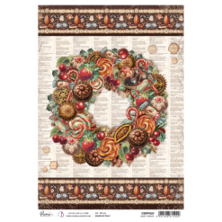 Chocolate Wanderlust Rice Paper A4 Sweet Wreath