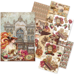 Chocolate Wanderlust Rice Paper Set A5 MIXED 8/Pkg