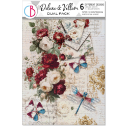 Bohemian Burgundy Deluxe Paper & Vellum Dual Pack A4 MIXED 6/Pkg