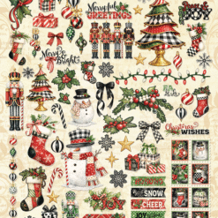 Graphic 45 Merry-ful Greetings Ephemera Set