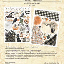 Graphic 45 BOOtiful Greetings Rub-on Transfers