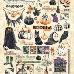 Graphic 45 BOOtiful Greetings Ephemera Set