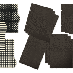 Graphic 45 Check Binder Album with Interactive Pages - Black