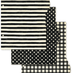 Graphic 45 Check Binder Album with Interactive Pages - Black